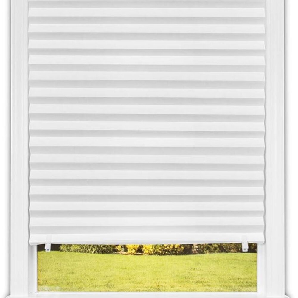 NEW! Redi Shade Light Filtering Pleated Paper Shade White, 36" W x 72" L, 6PK